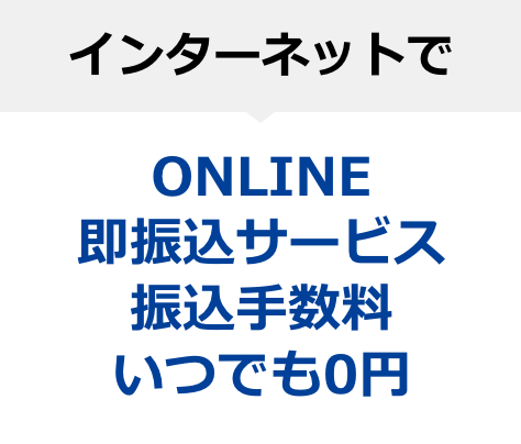 ご利用はコンビニ・銀行のATM・インターネットで